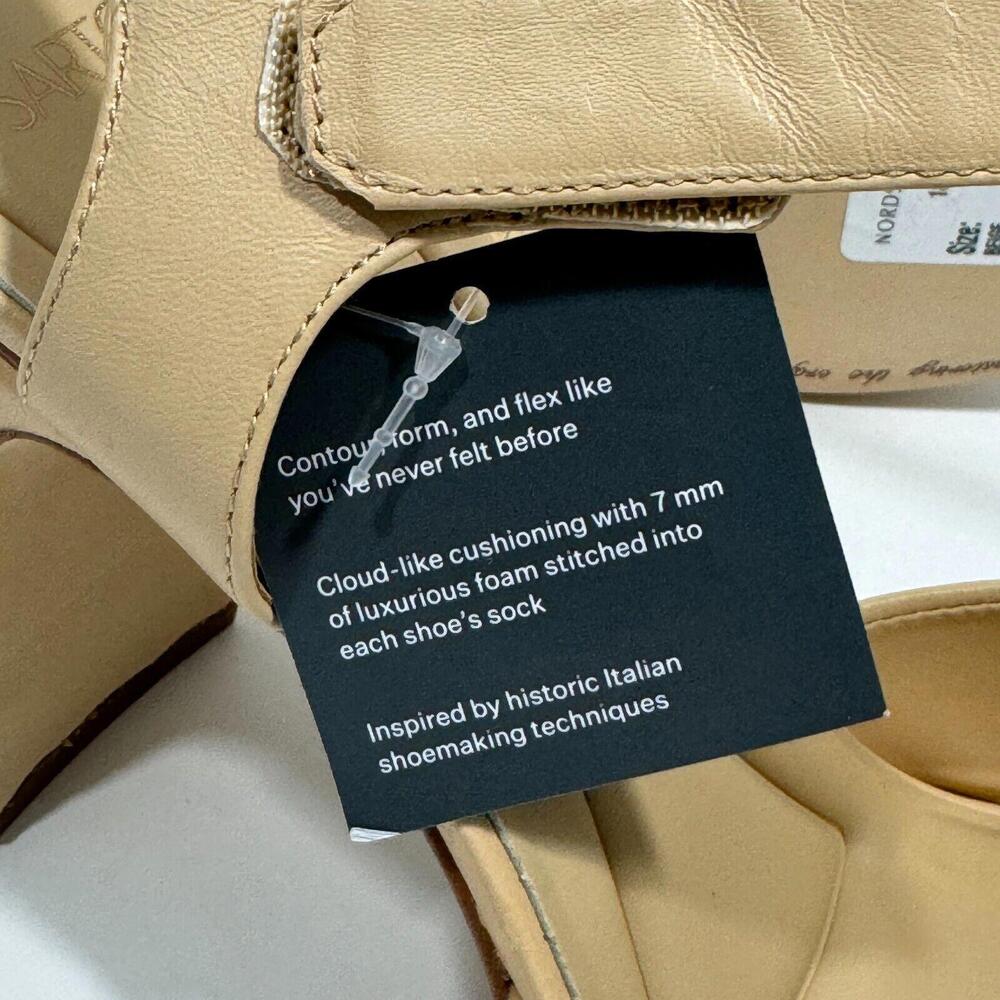 SARTO by Franco Sarto Women’s Size 11 Beige Flex Natalie Leather Sandal Heels - Picture 9 of 12